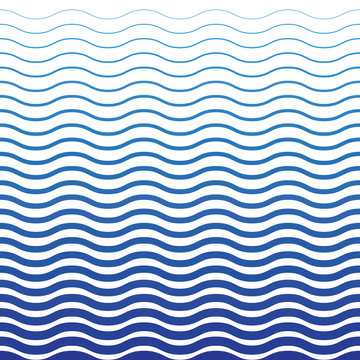 Halftone Wave Pattern. Halftone Blue Background in Vector