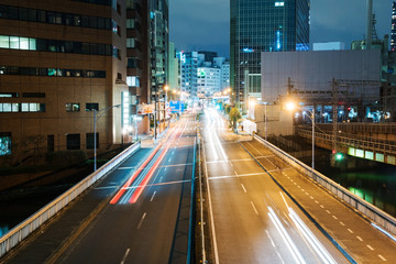 Fototapeta na wymiar Downtown Osaka at night