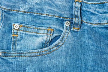 Detail of nice blue jeans