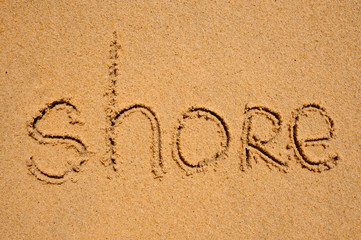  word shore written in the sand