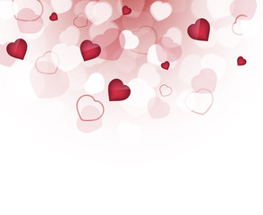 Valentines day vector illustration with hearts and stripe for your content.