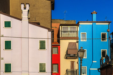 Street view with channels and houses in Chioggia