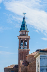 Architecture details of ancient church in Chioggia