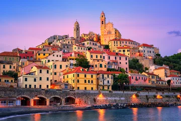 Abwaschbare Fototapete Ligurien Cervo an der Mittelmeerküste von Ligurien, Italien