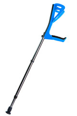 Medical cane on a white background, helps to recover faster.