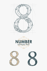 Sign design element. Vector illustration. Abstract ornate curly  - 101992938