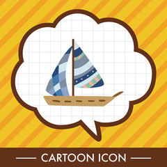 Transportation boat theme elements vector,eps