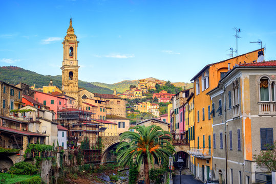 Dolcedo, small italian town in the Maritime Alps mountain, Ligur