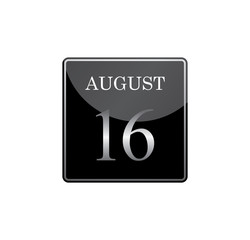 16 august calendar silver and glossy