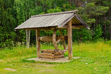 old wooden well
