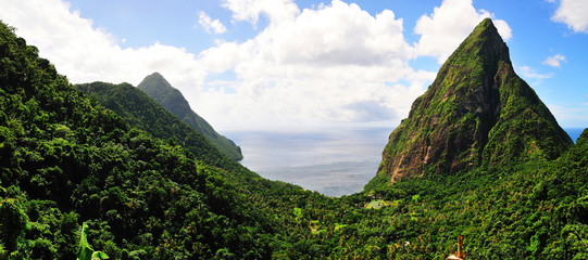 Valley between Pitons