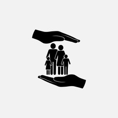 Protection of family   icon
