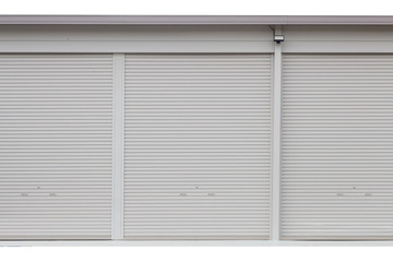 Building shutter door isolated on white background