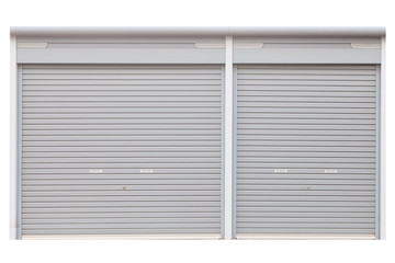 Building shutter door isolated on white background