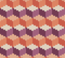 Abstract pattern with seamless knitted texture
