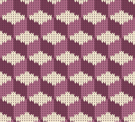 Fototapeta premium Abstract pattern with seamless knitted texture