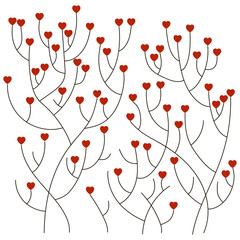 + Hearts background +