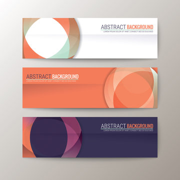 Banners template with abstract circle shape pattern background