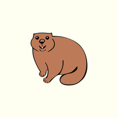 Funny marmot animal rodent
