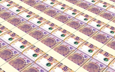 Argentina pesos bills stacks background. Computer generated 3D photo rendering.