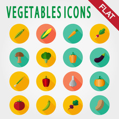 Fototapeta na wymiar Vegetables icon set.