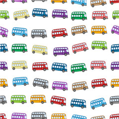 bus pattern on a white background