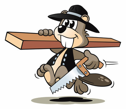 Beaver Carpenter transport wood