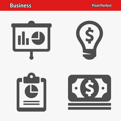 Business Icons. Professional, pixel perfect icons optimized for both large and small resolutions. EPS 8 format.