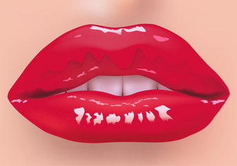 L&egrave;vres de femme - Rouge &agrave; l&egrave;vres