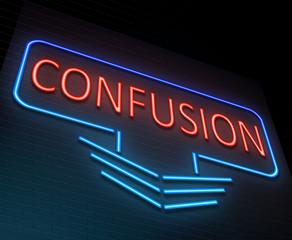 Confusion sign concept.