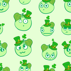 Seamless apples of a St. Patrick's Day