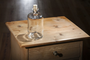 Empty vintage bottle