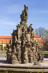 Fototapeta na wymiar Elangen Hugenottenbrunnen