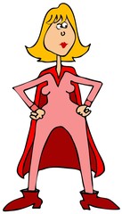 Mom in a superhero costume