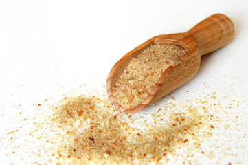 Breadcrumbs on light background