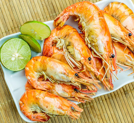 closeup Grilled Shrimp