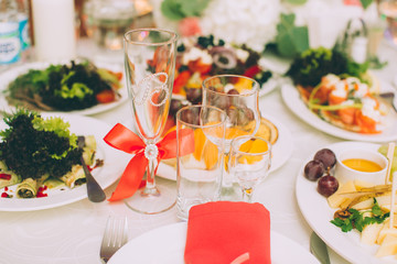 Table set for wedding or event party