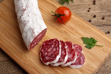 Spanish sausages- fuet salchichon