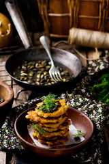 potato and pumpkin  fritters