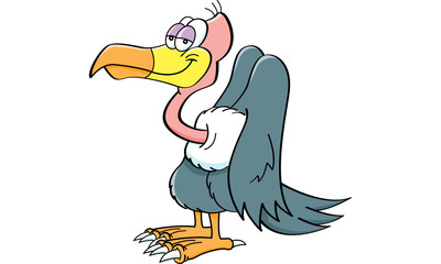 Cartoon illustration of a buzzard.