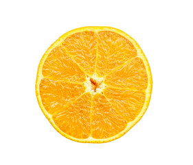 Orange slice isolated on white