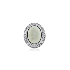 Beautiful Over-sized Howlite Gemstone Statement Ring in Sterling Silver