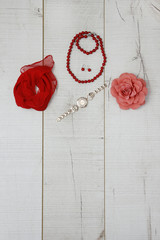 Red accessories for ladys