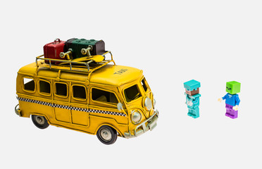 yellow taxi car toy