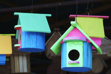 Obraz na płótnie Canvas colorful bird house