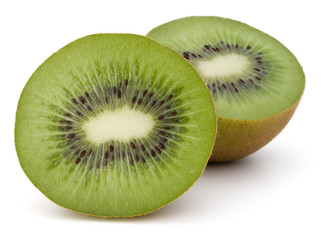 Fototapeta premium Sliced Kiwi fruit isolated on white background cutout
