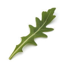 Naklejka premium Sweet rucola salad or rocket lettuce leaves isolated on white ba