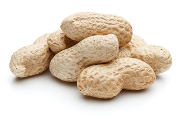 peanut pod or arachis isolated on white background cutout