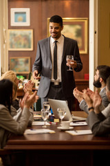 group of business people or lawyers - meeting in an office