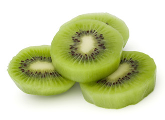 Fototapeta premium sliced Kiwi fruit isolated on white background cutout